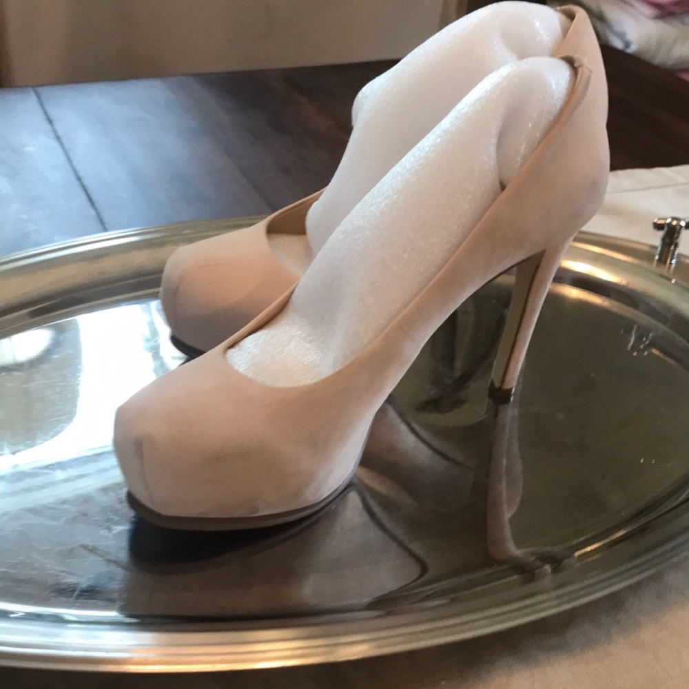 Suede platform stilettos